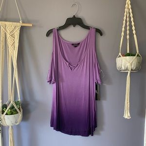 MAKE AN OFFER✨❗️EVERYTHING MUST GO❗️✨ Cold Shoulder Purple Casual Top